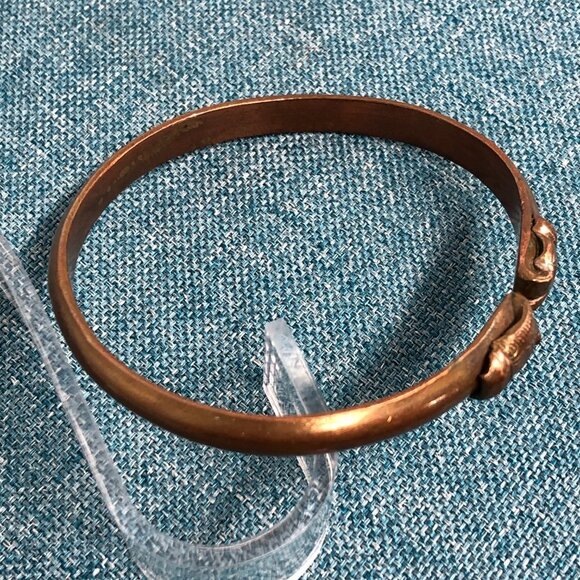 Unisex Copper Punjabi Cuff Kada Animal Figure Free Size Tribal Bracelet - Picture 9 of 12